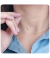 Silver Initial Letter Necklace I SPE-5549